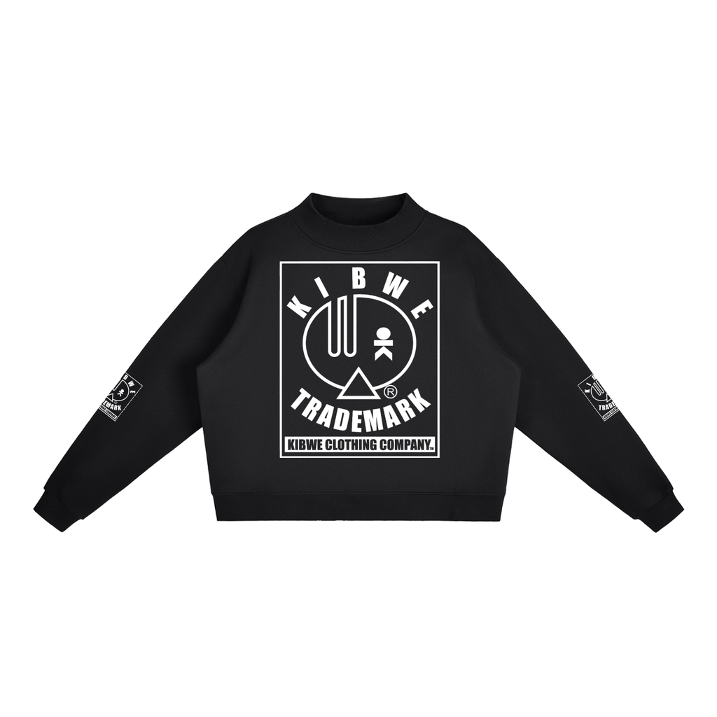 Essential Fleece Mock-Neck Crew Sweatshirt