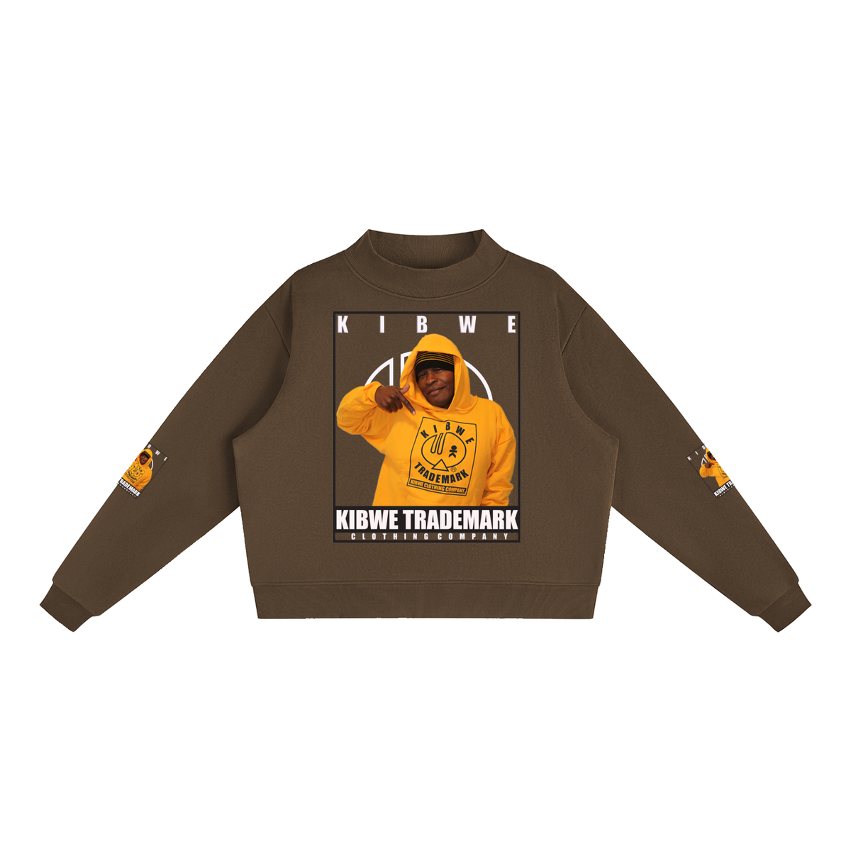 Essential Fleece Mock-Neck Crew Sweatshirt