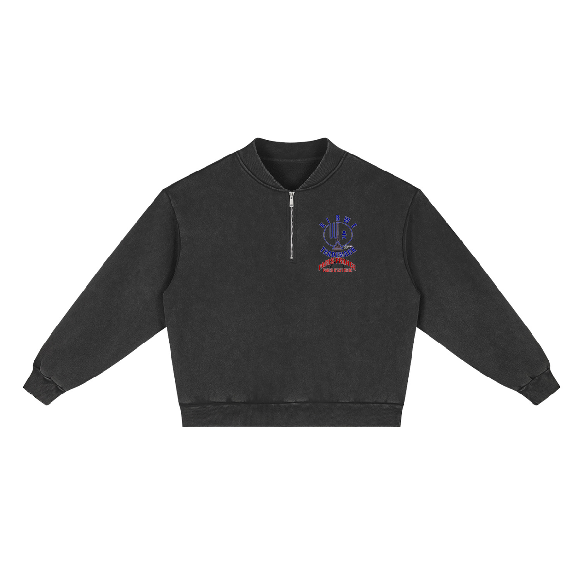 Unisex Vintage Wash Fleece Quarter Zip Sweatshirt