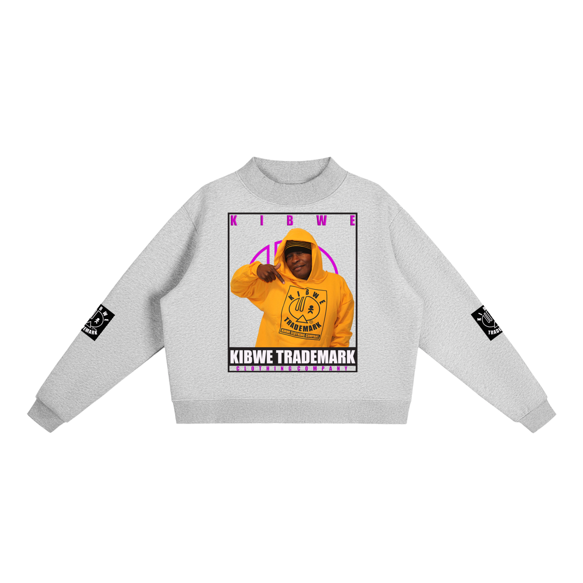Essential Fleece Mock-Neck Crew Sweatshirt