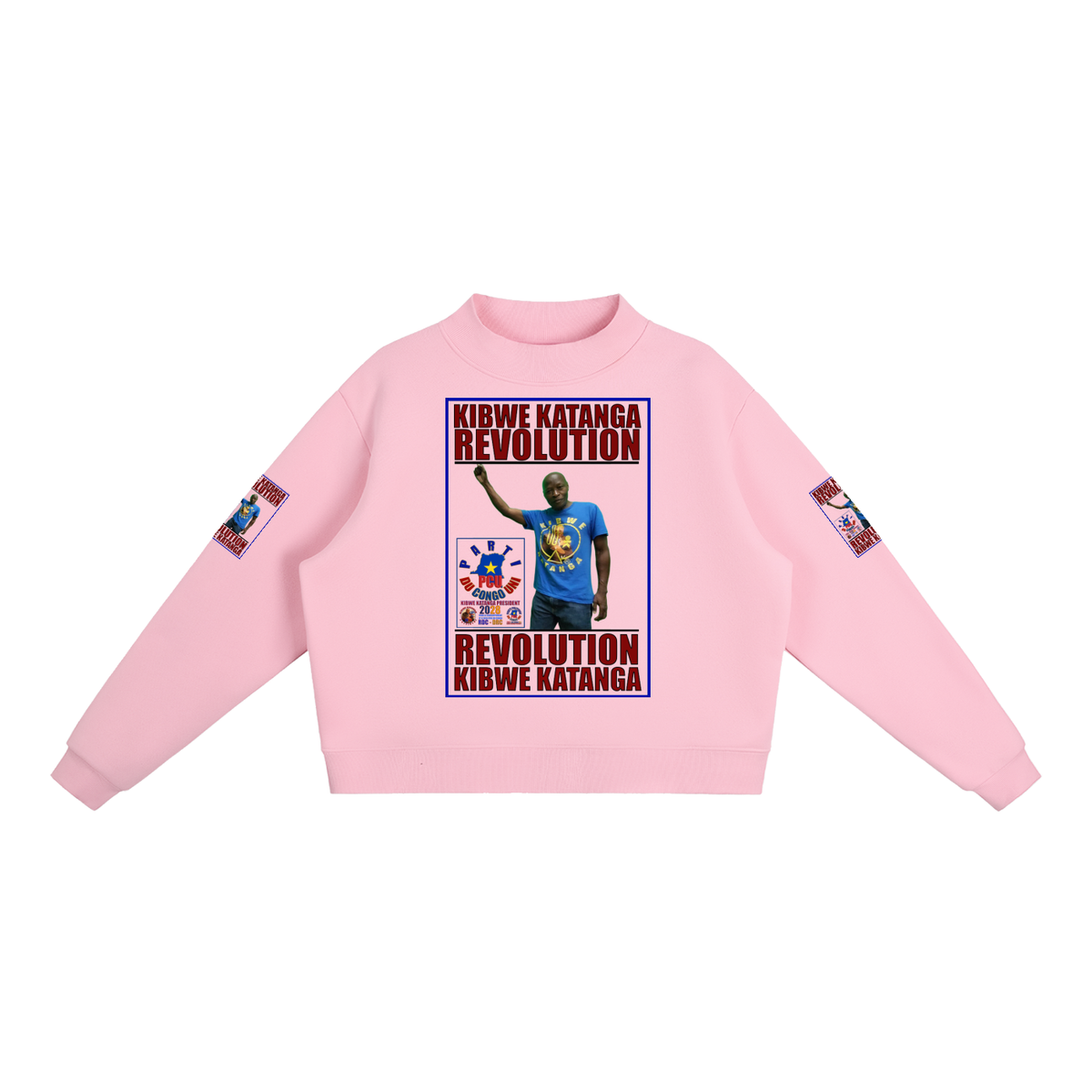 Essential Fleece Mock-Neck Crew Sweatshirt