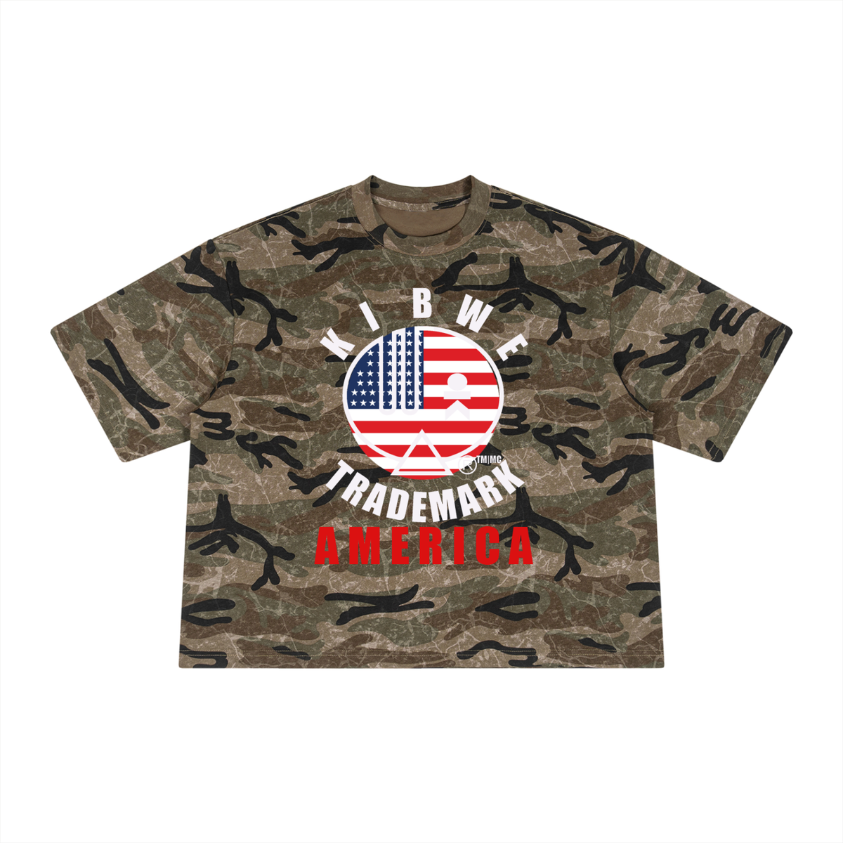 Unisex Boxy Camo Print T-Shirt