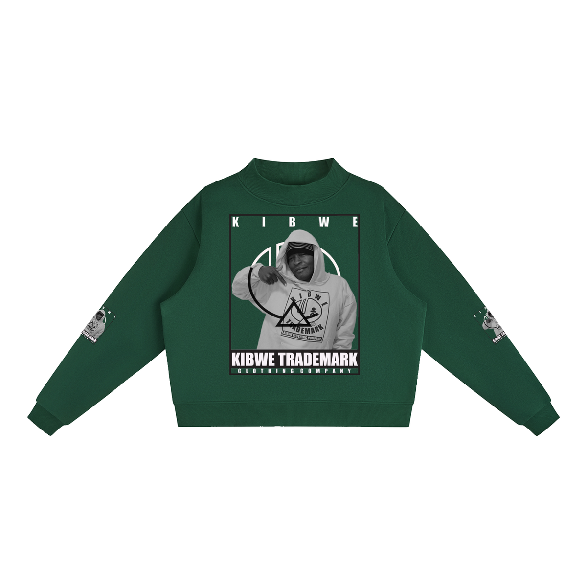 Essential Fleece Mock-Neck Crew Sweatshirt