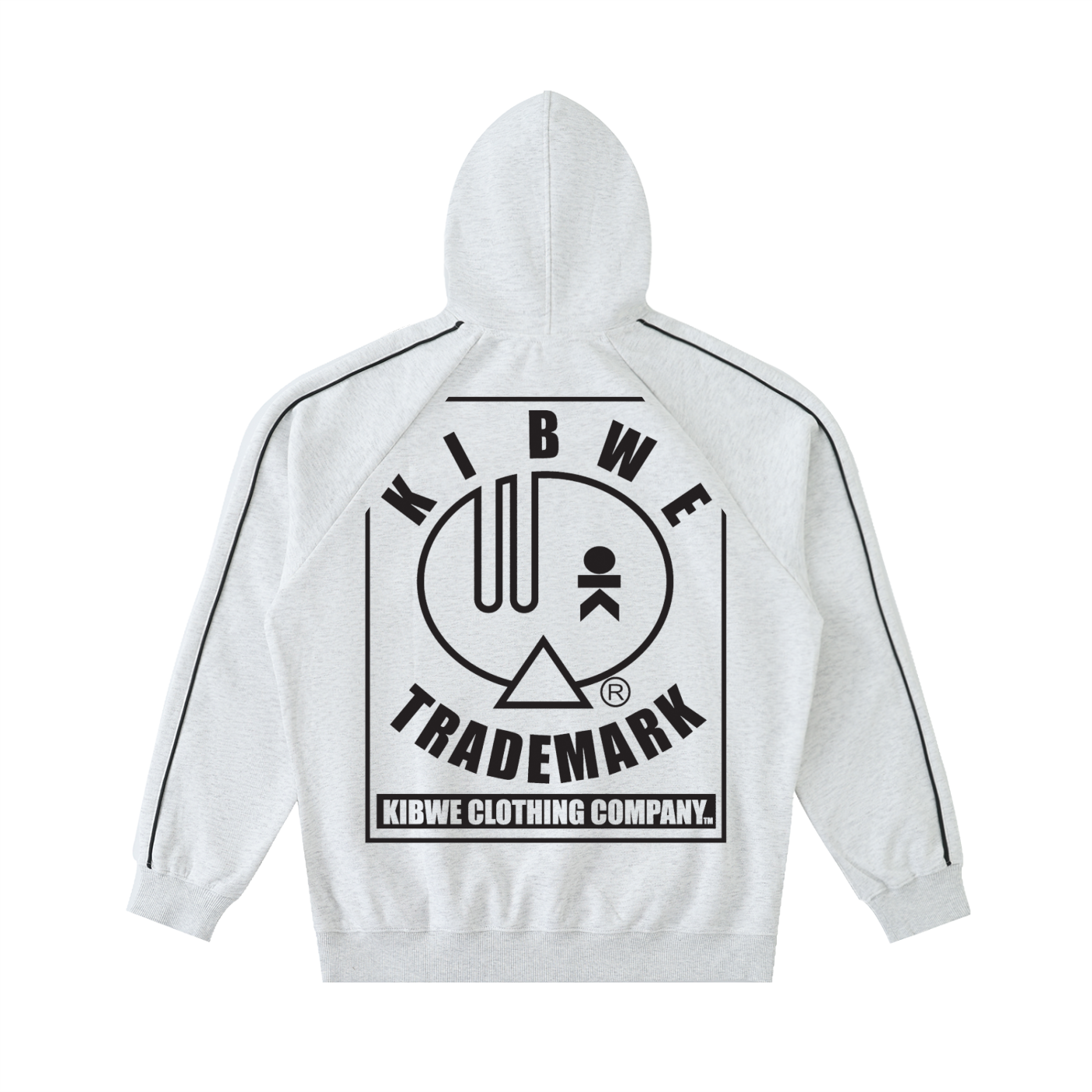 Contrast Piping Raglan Hoodie