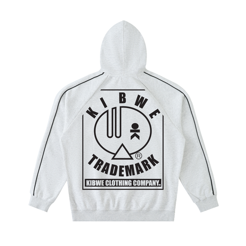 Contrast Piping Raglan Hoodie
