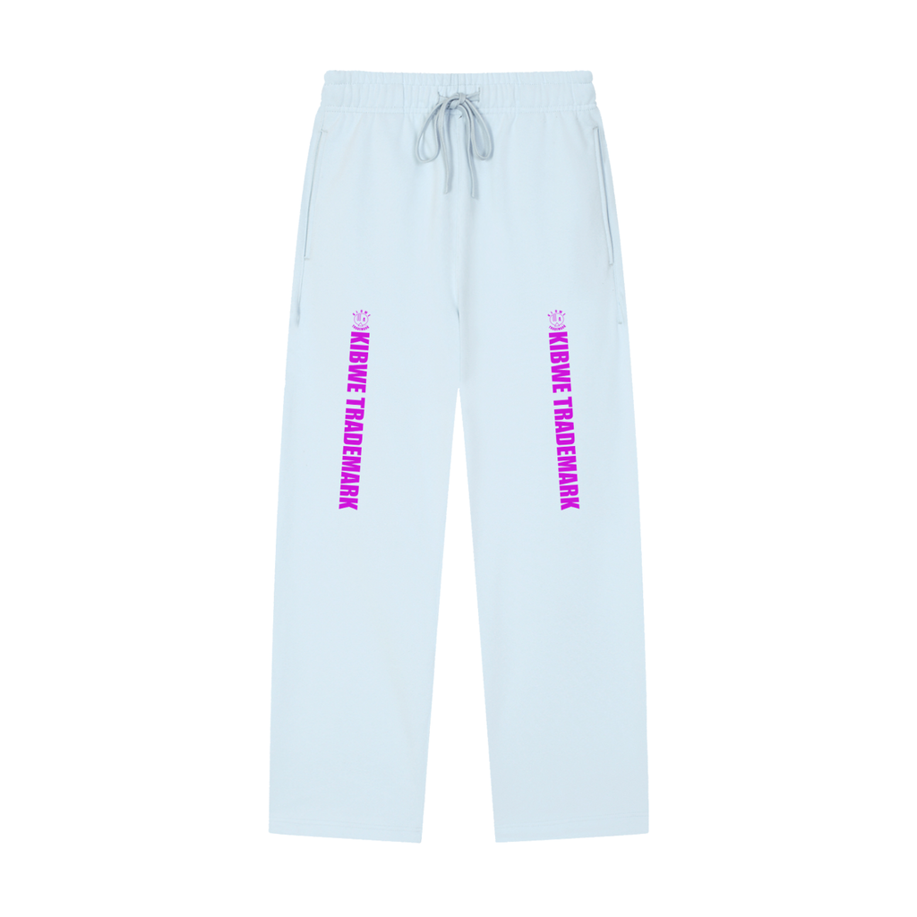 Solid Color Straight-Leg Sweatpants