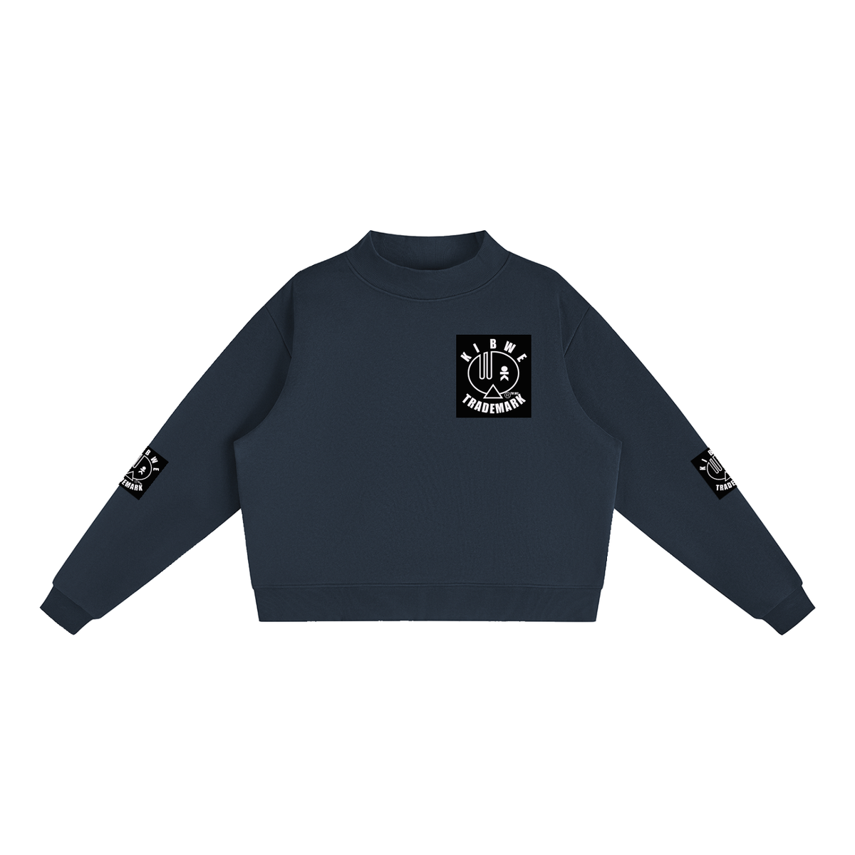 Essential Fleece Mock-Neck Crew Sweatshirt