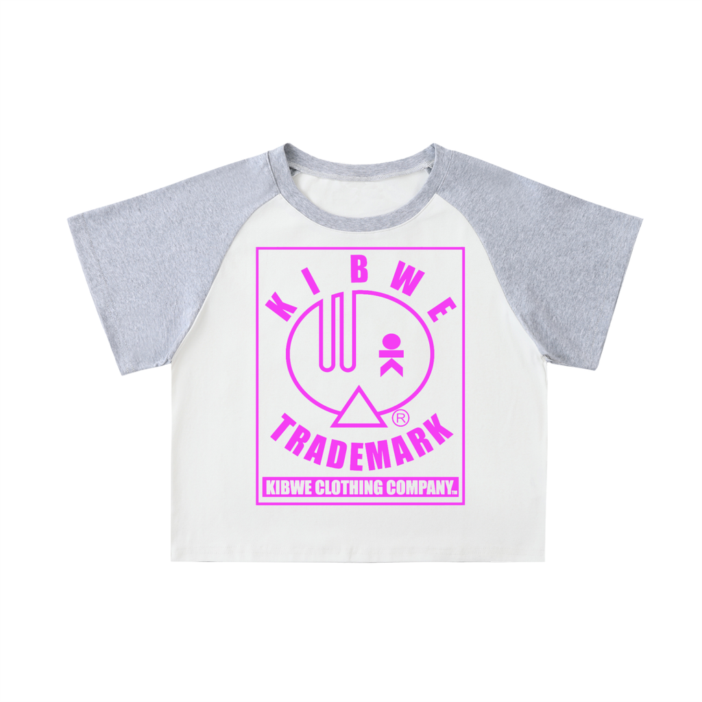 Color-Blocked Raglan Sleeve Crop Top