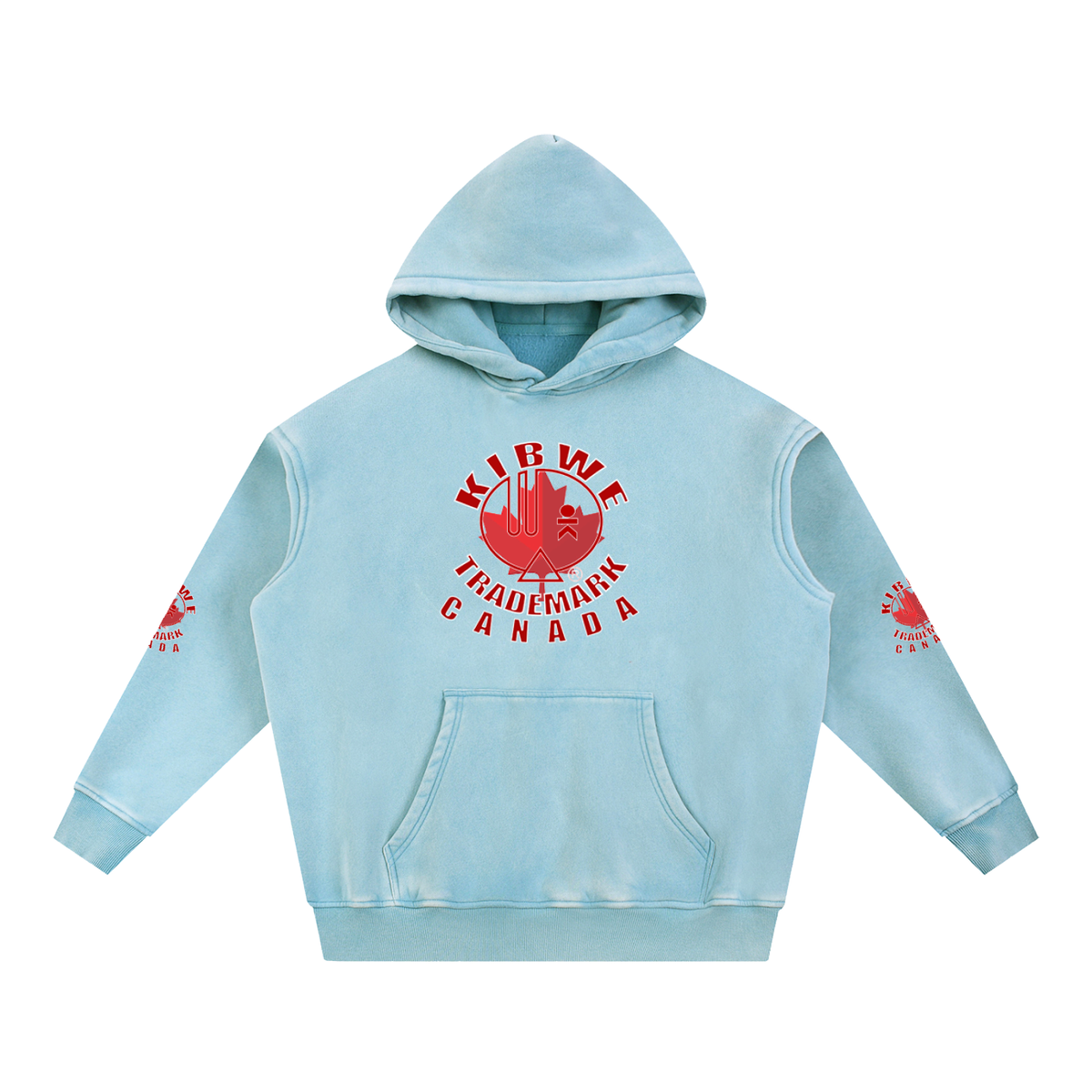 Snow Wash Fleece Oversize Hoodie