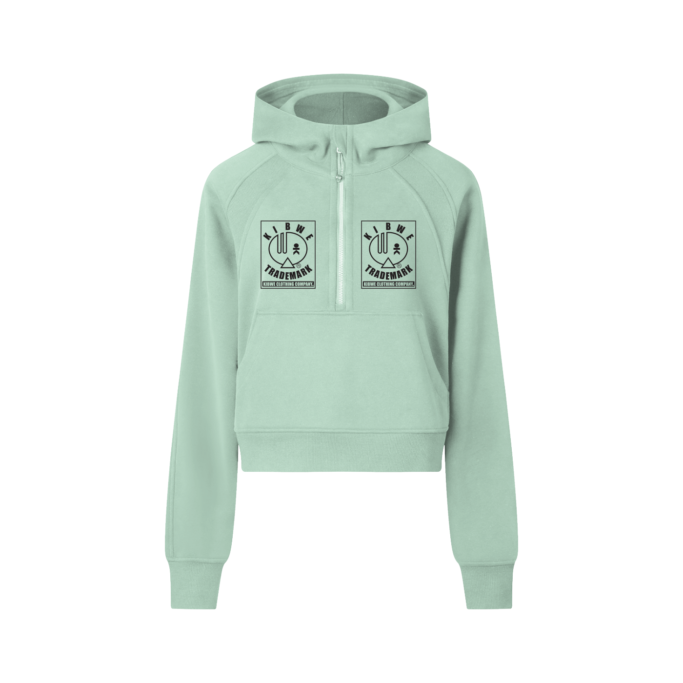 Cropped Half-Zip Hoodie