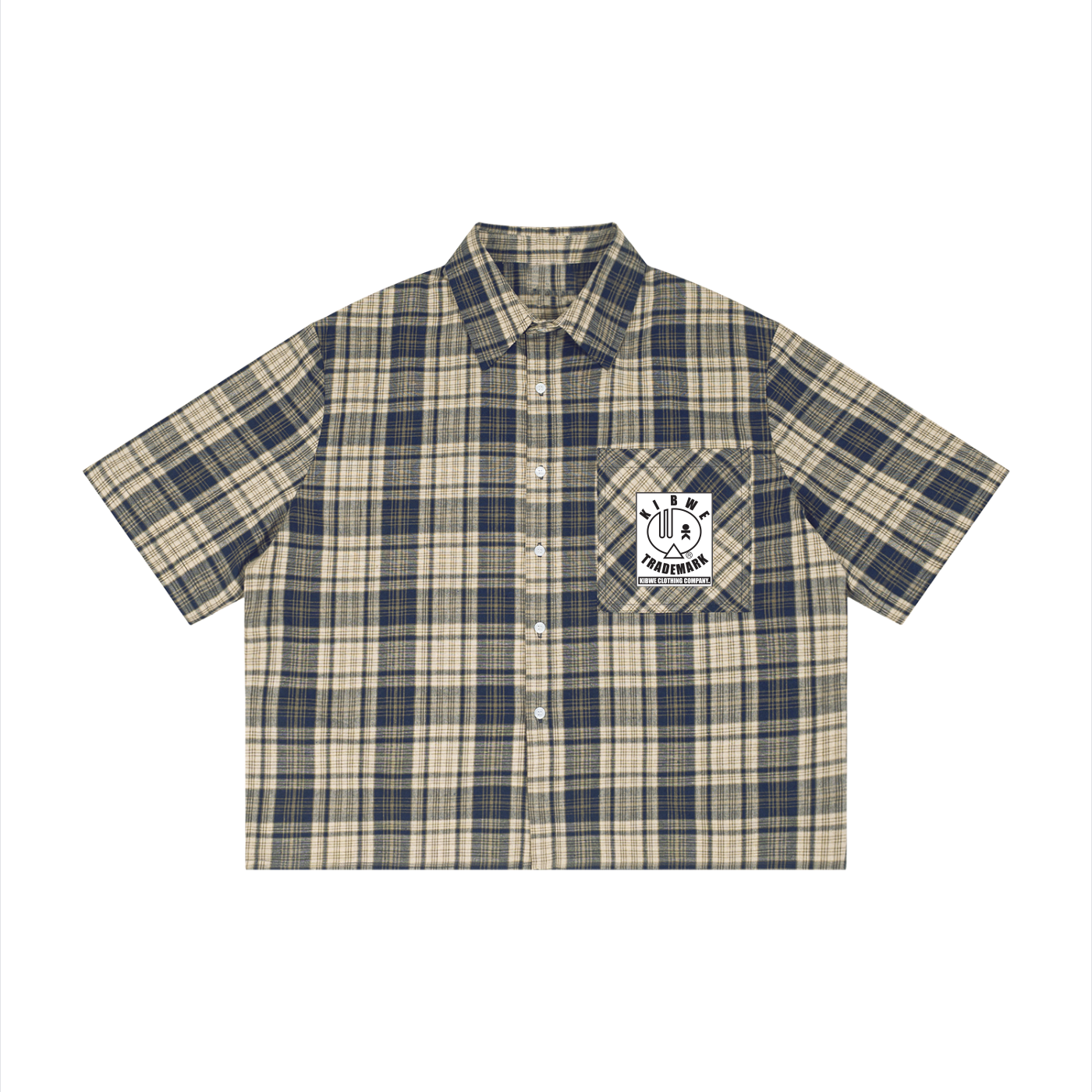 Unisex Plaid Boxy Short Sleeve Shirt