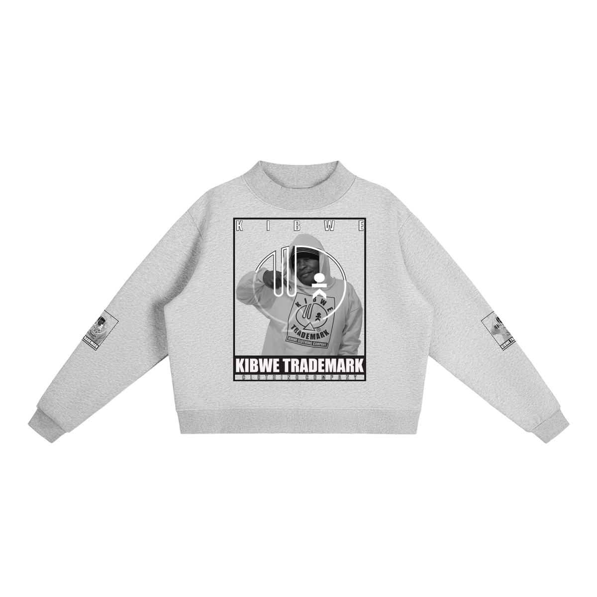 Essential Fleece Mock-Neck Crew Sweatshirt