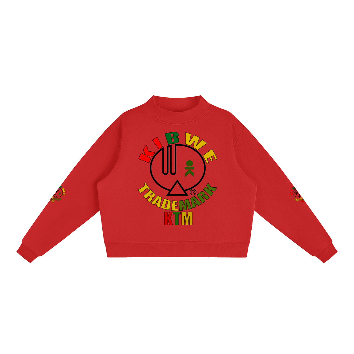 Essential Fleece Mock-Neck Crew Sweatshirt
