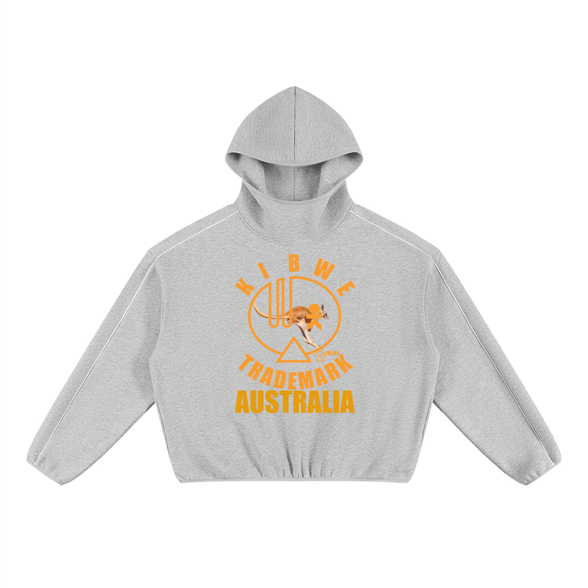 Unisex Boxy Piping Fleece Hoodie