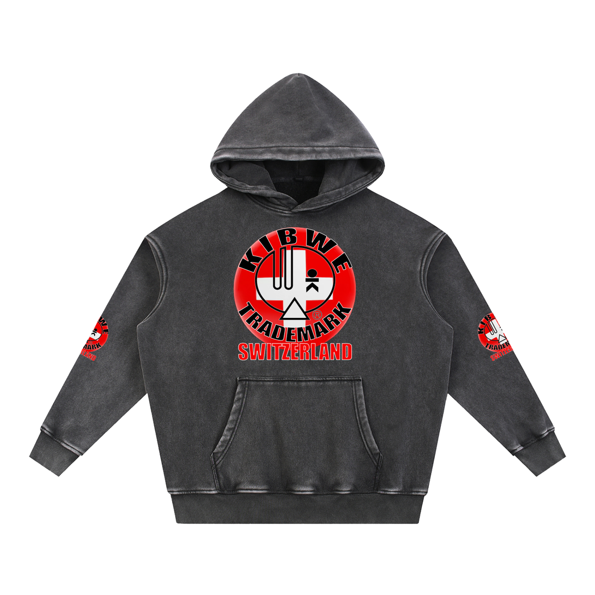 Snow Wash Fleece Oversize Hoodie