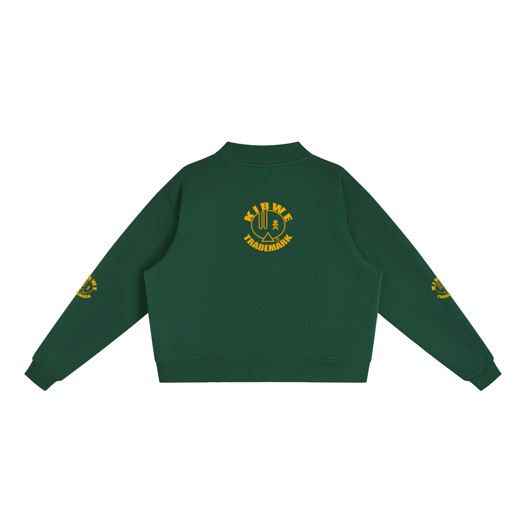 Essential Fleece Mock-Neck Crew Sweatshirt
