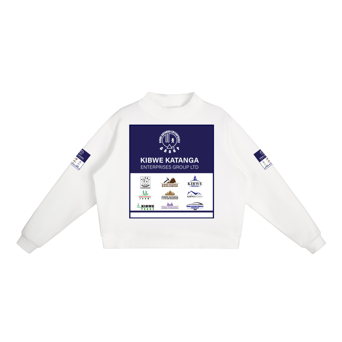 Essential Fleece Mock-Neck Crew Sweatshirt