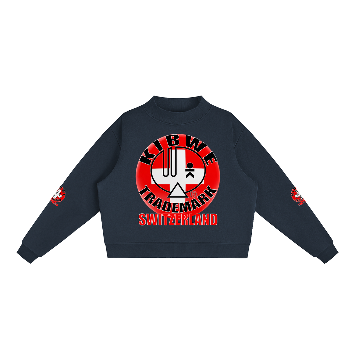 Essential Fleece Mock-Neck Crew Sweatshirt