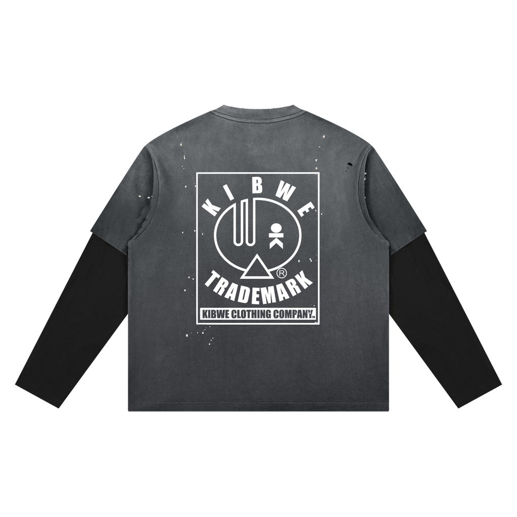Unisex Vintage Wash Distressed Layer T-Shirt