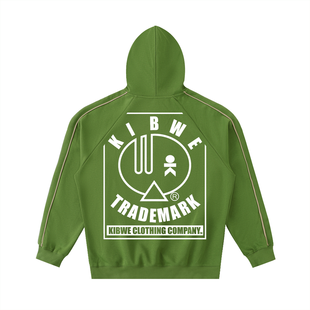 Contrast Piping Raglan Hoodie