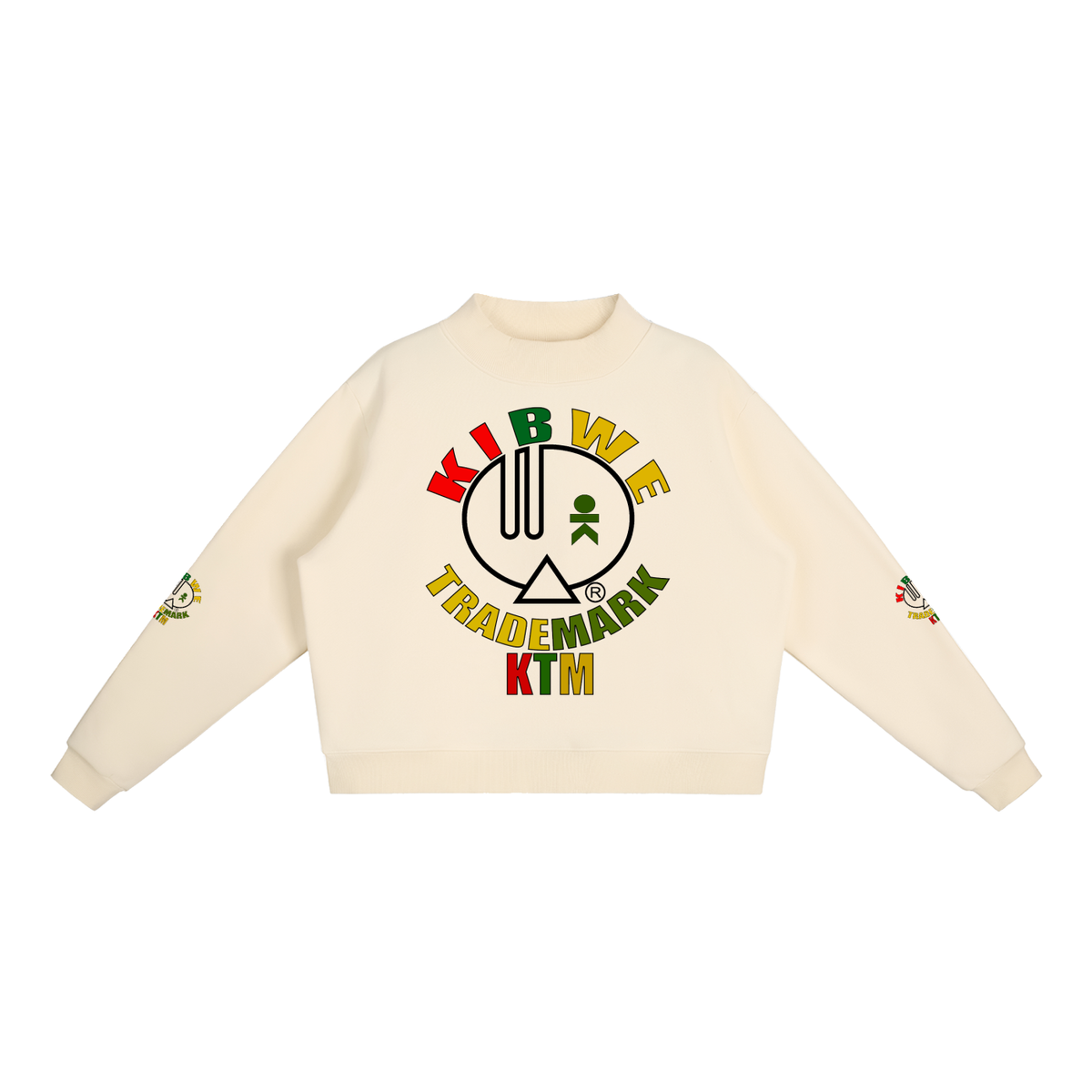 Essential Fleece Mock-Neck Crew Sweatshirt