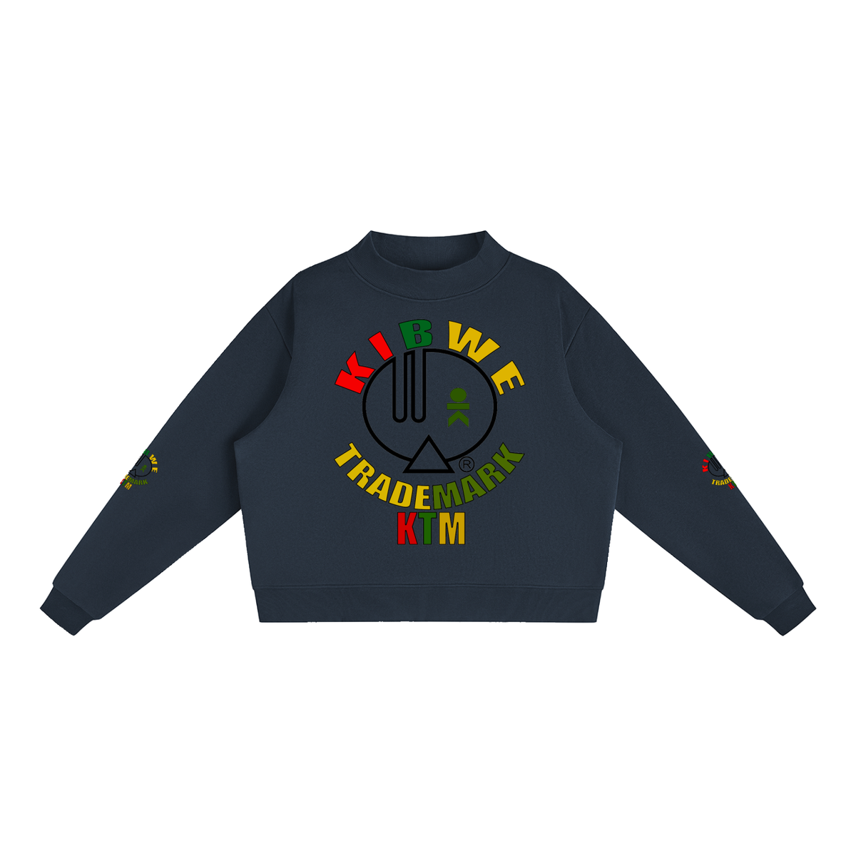 Essential Fleece Mock-Neck Crew Sweatshirt