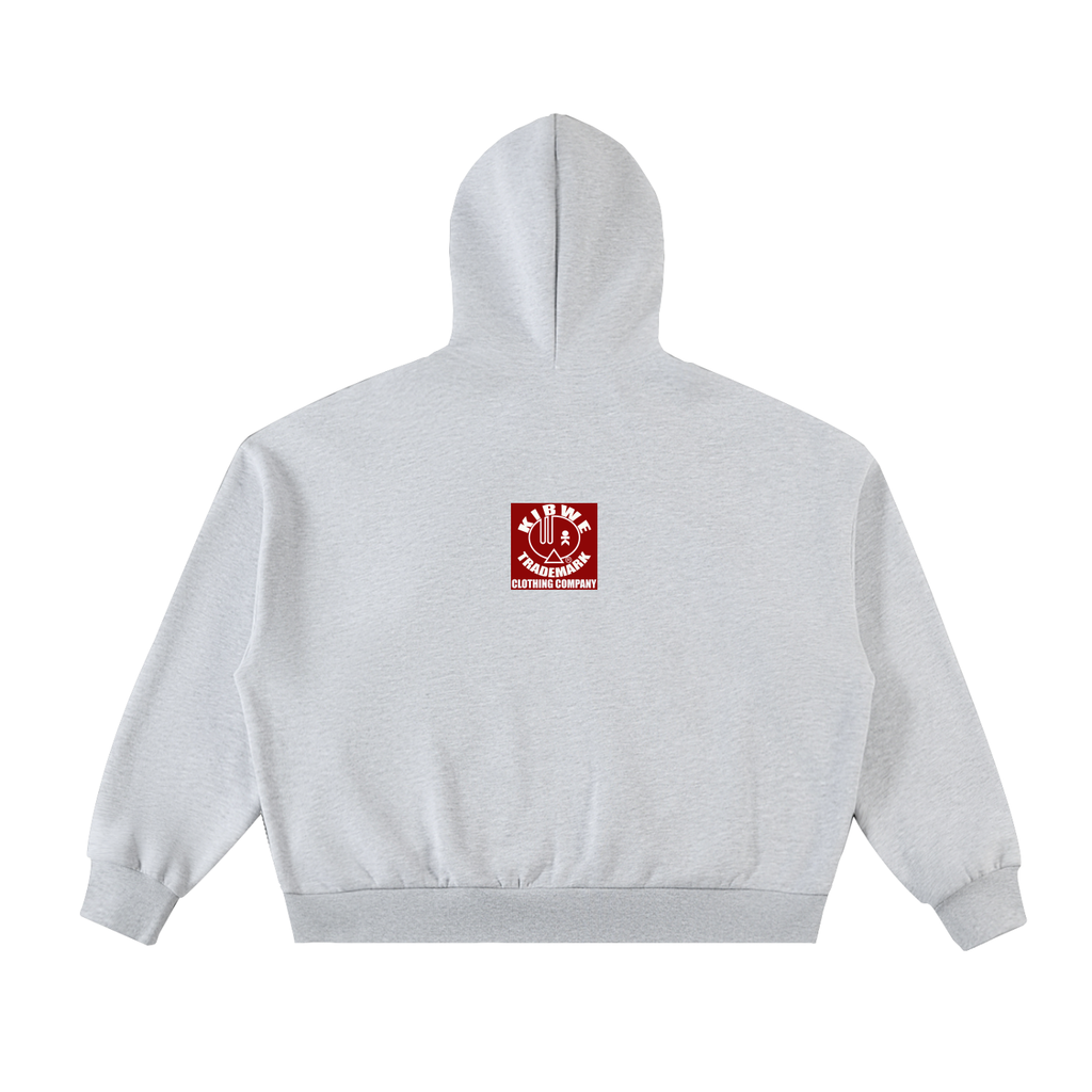 Fleeced Full-Zip Boxy Hoodie