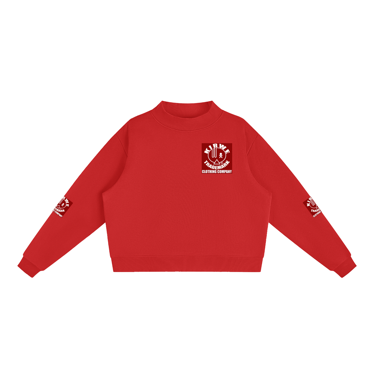 Essential Fleece Mock-Neck Crew Sweatshirt