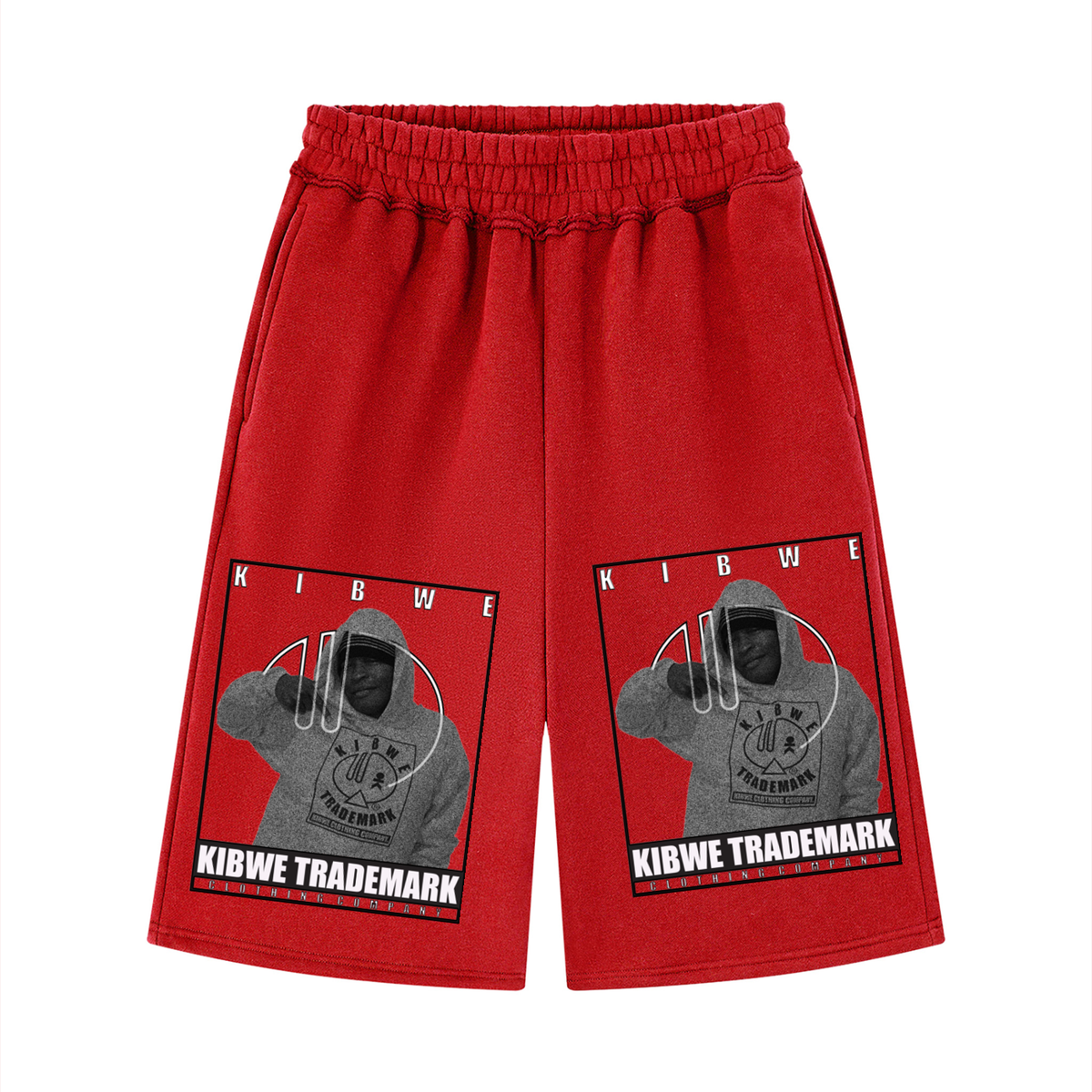 Unisex Raw Edge Fleece Shorts