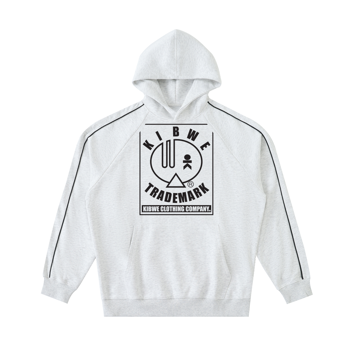 Contrast Piping Raglan Hoodie