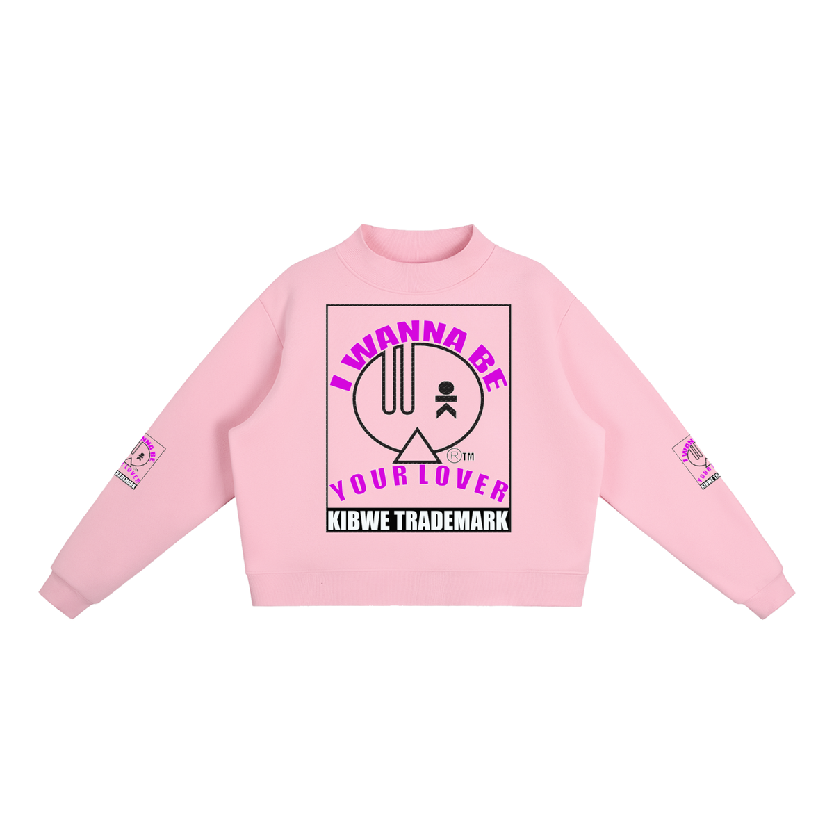 Essential Fleece Mock-Neck Crew Sweatshirt
