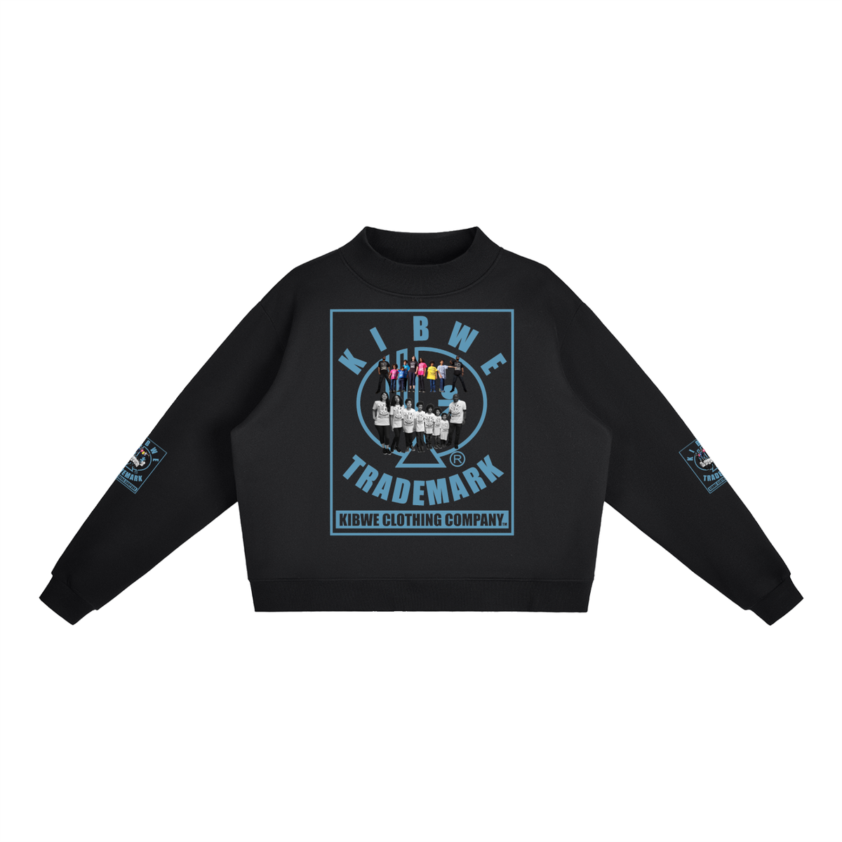 Essential Fleece Mock-Neck Crew Sweatshirt