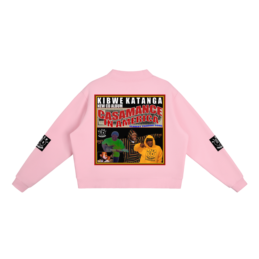 Essential Fleece Mock-Neck Crew Sweatshirt