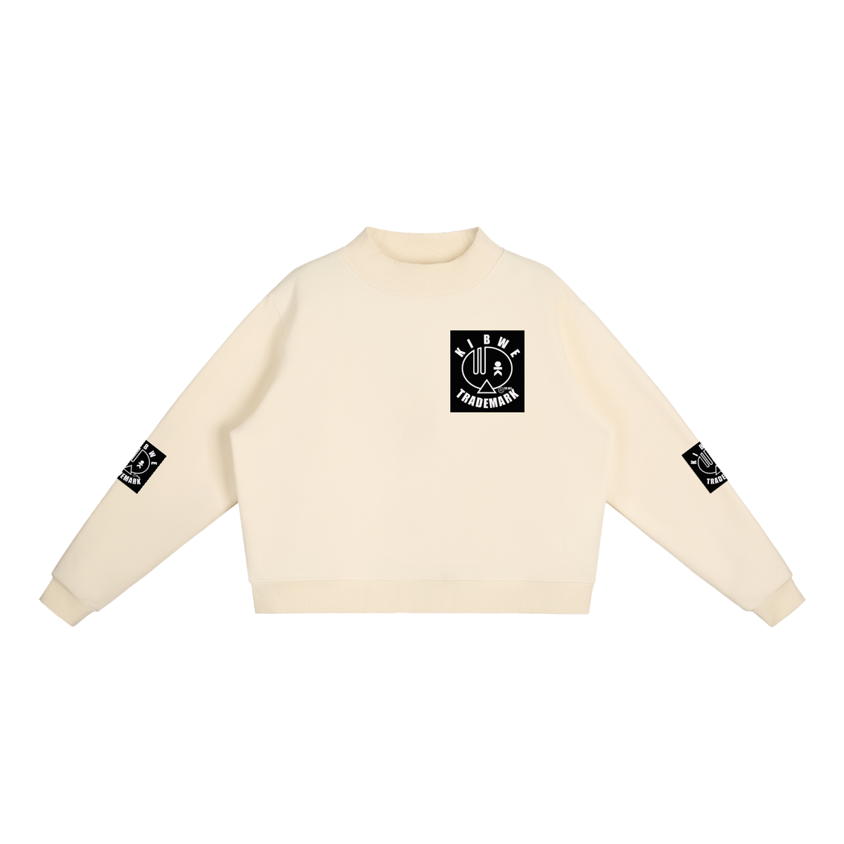 Essential Fleece Mock-Neck Crew Sweatshirt