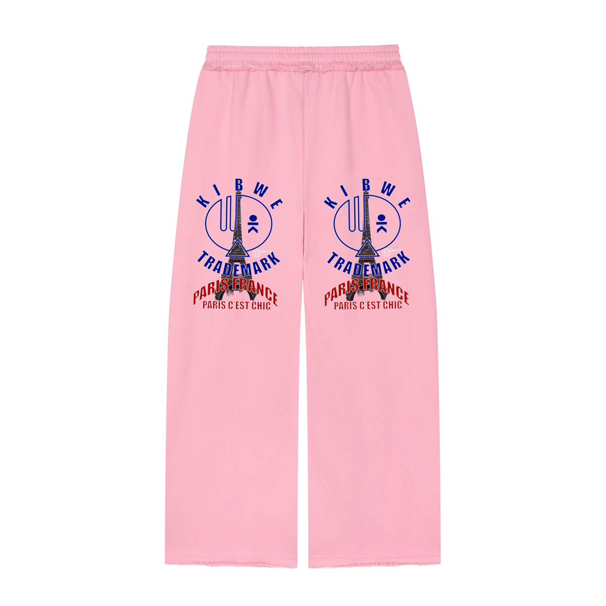 Women’s Wide Leg Raw Edge Sweatpants