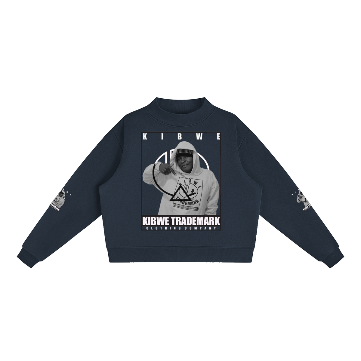 Essential Fleece Mock-Neck Crew Sweatshirt
