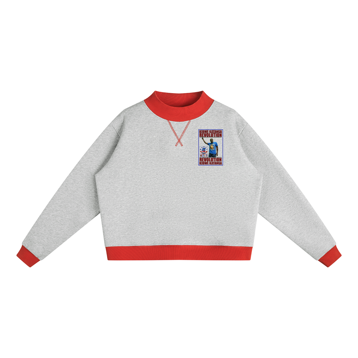 Women’s Mock Neck Crewneck Sweatshirt
