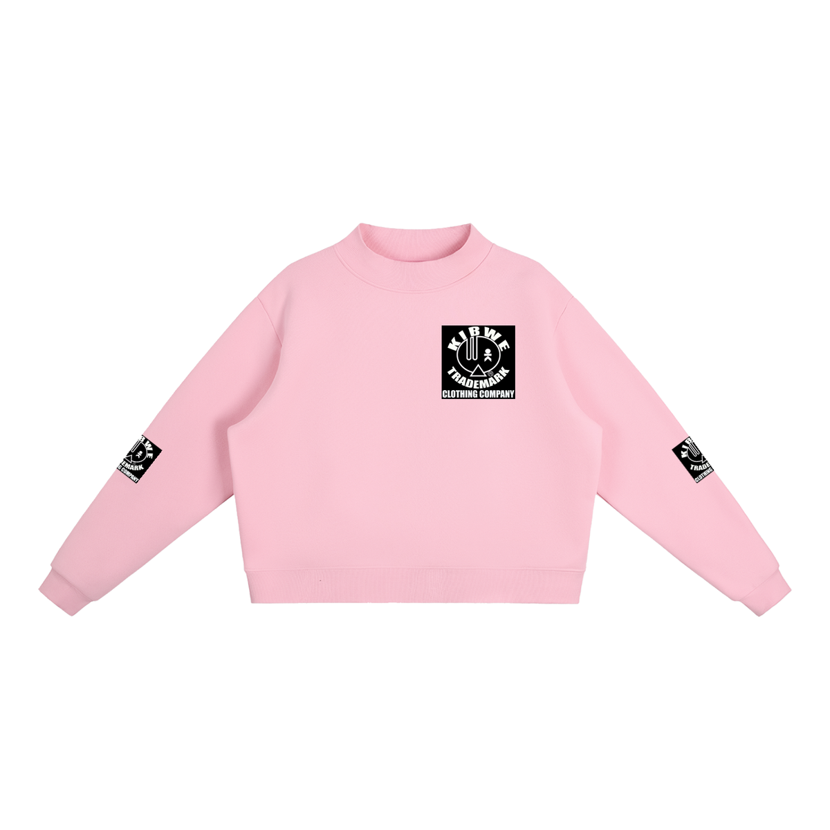 Essential Fleece Mock-Neck Crew Sweatshirt