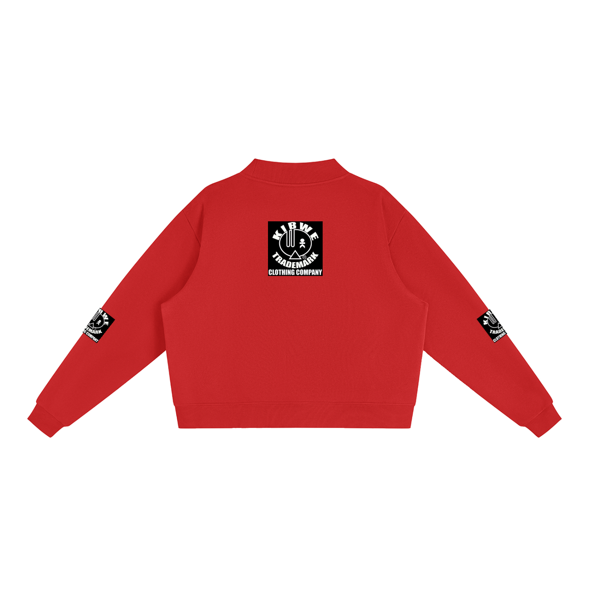 Essential Fleece Mock-Neck Crew Sweatshirt