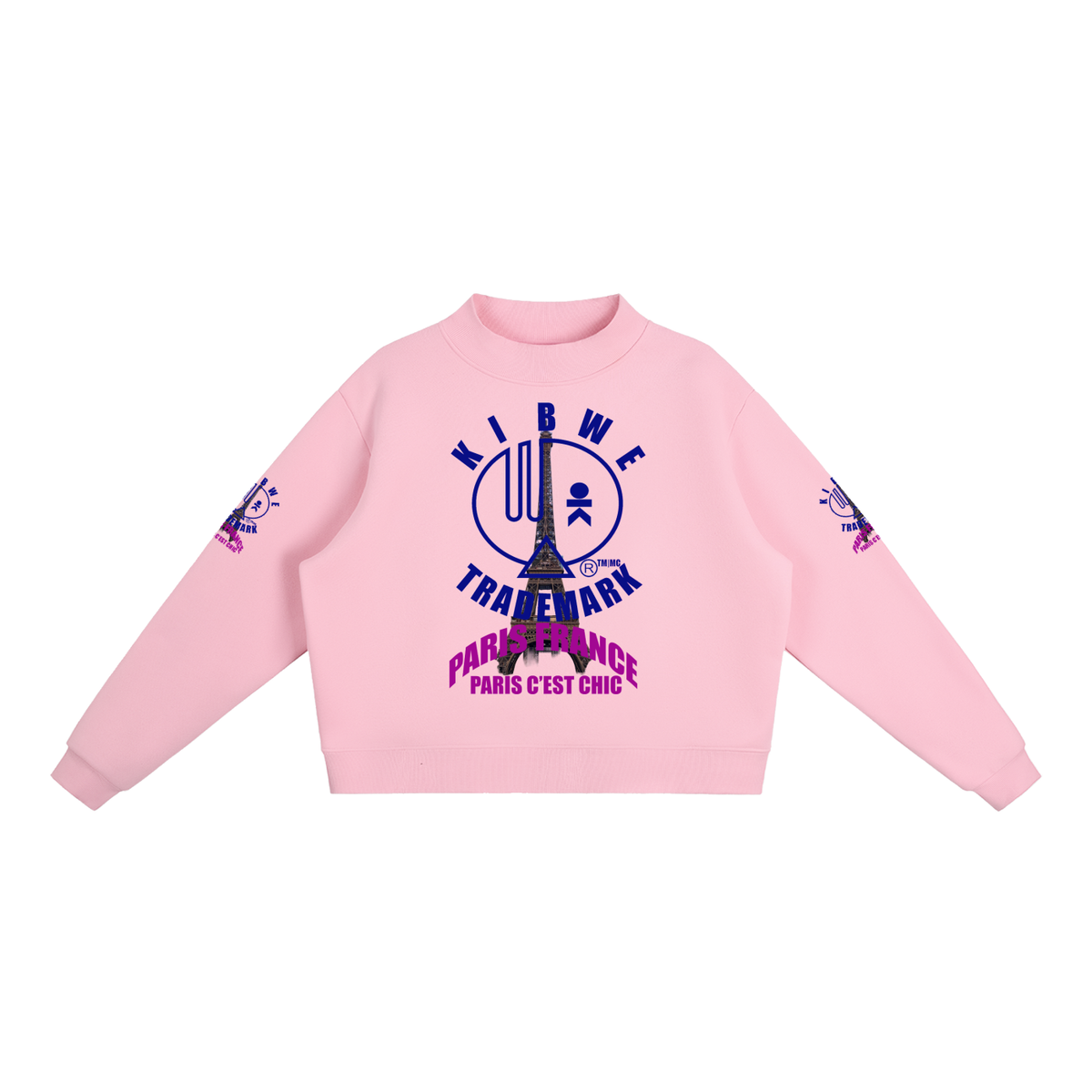 Essential Fleece Mock-Neck Crew Sweatshirt