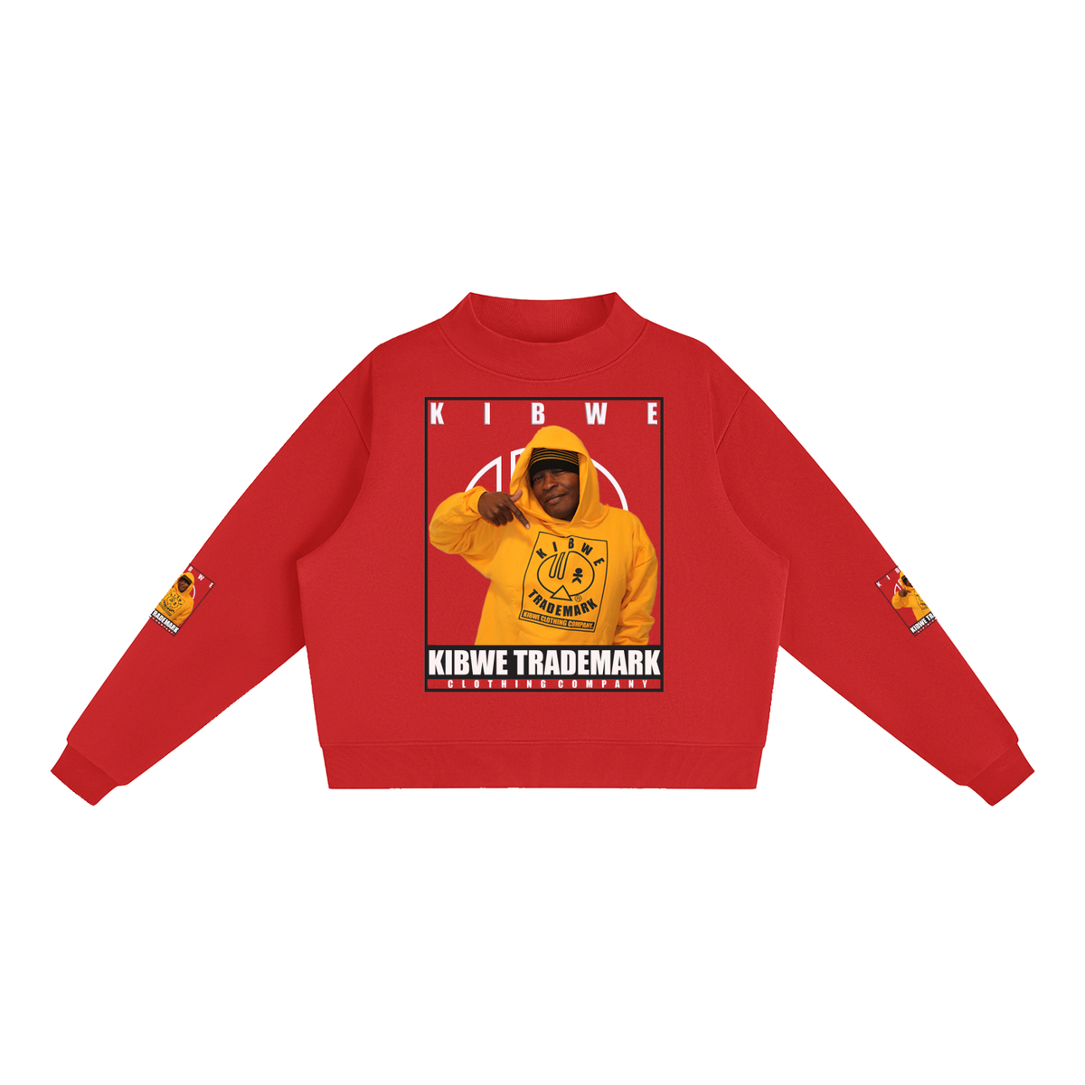 Essential Fleece Mock-Neck Crew Sweatshirt