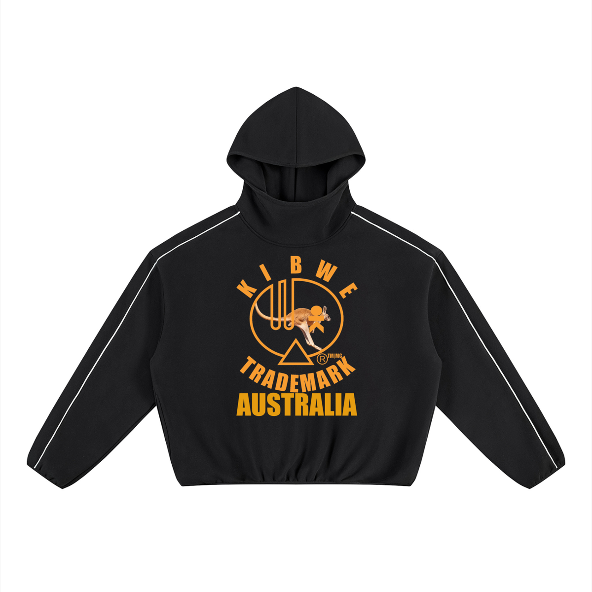 Unisex Boxy Piping Fleece Hoodie