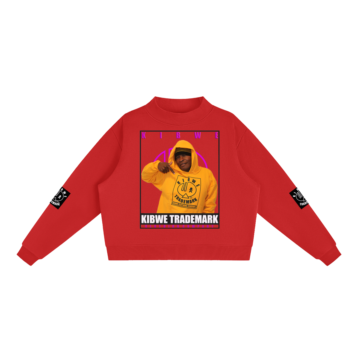 Essential Fleece Mock-Neck Crew Sweatshirt