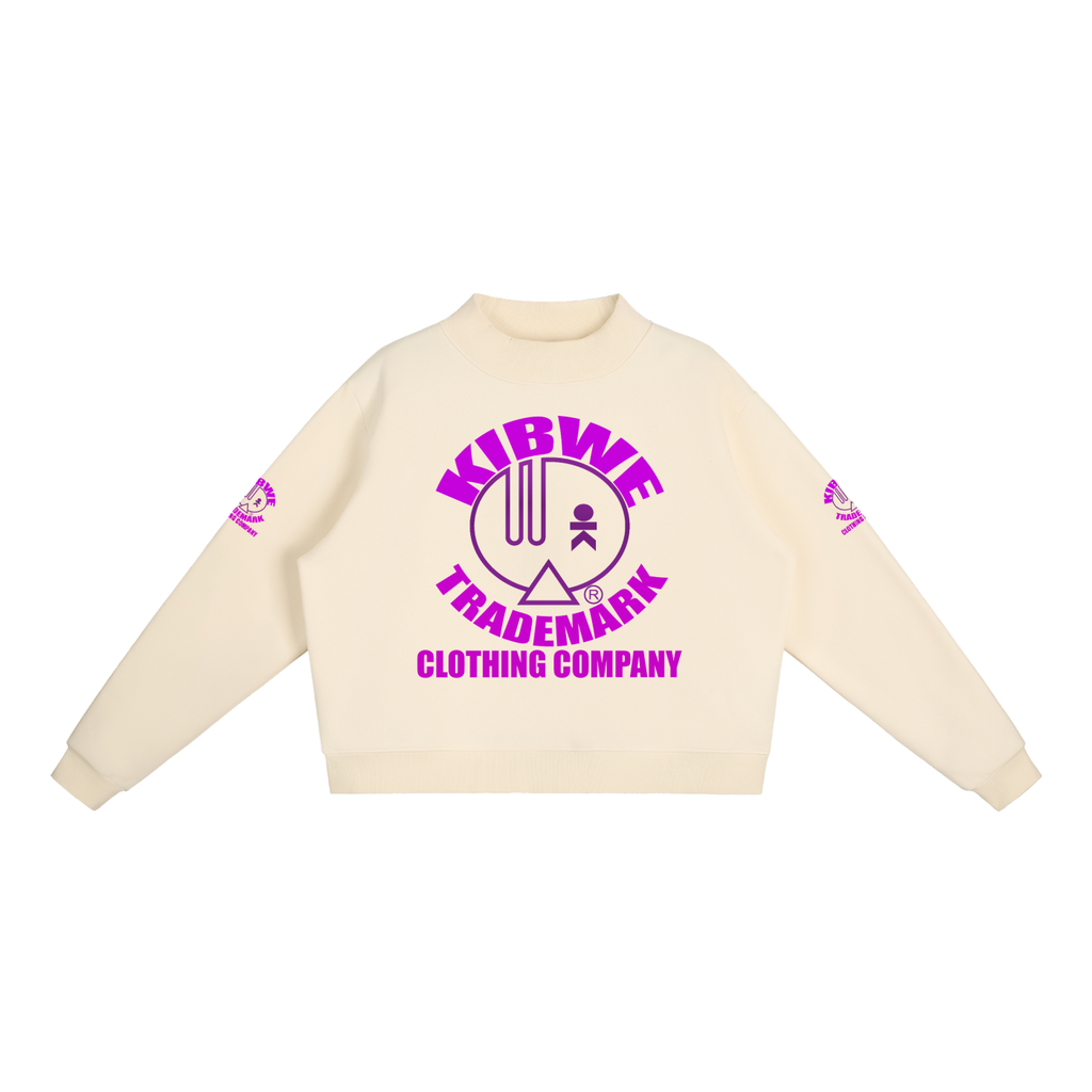 Essential Fleece Mock-Neck Crew Sweatshirt