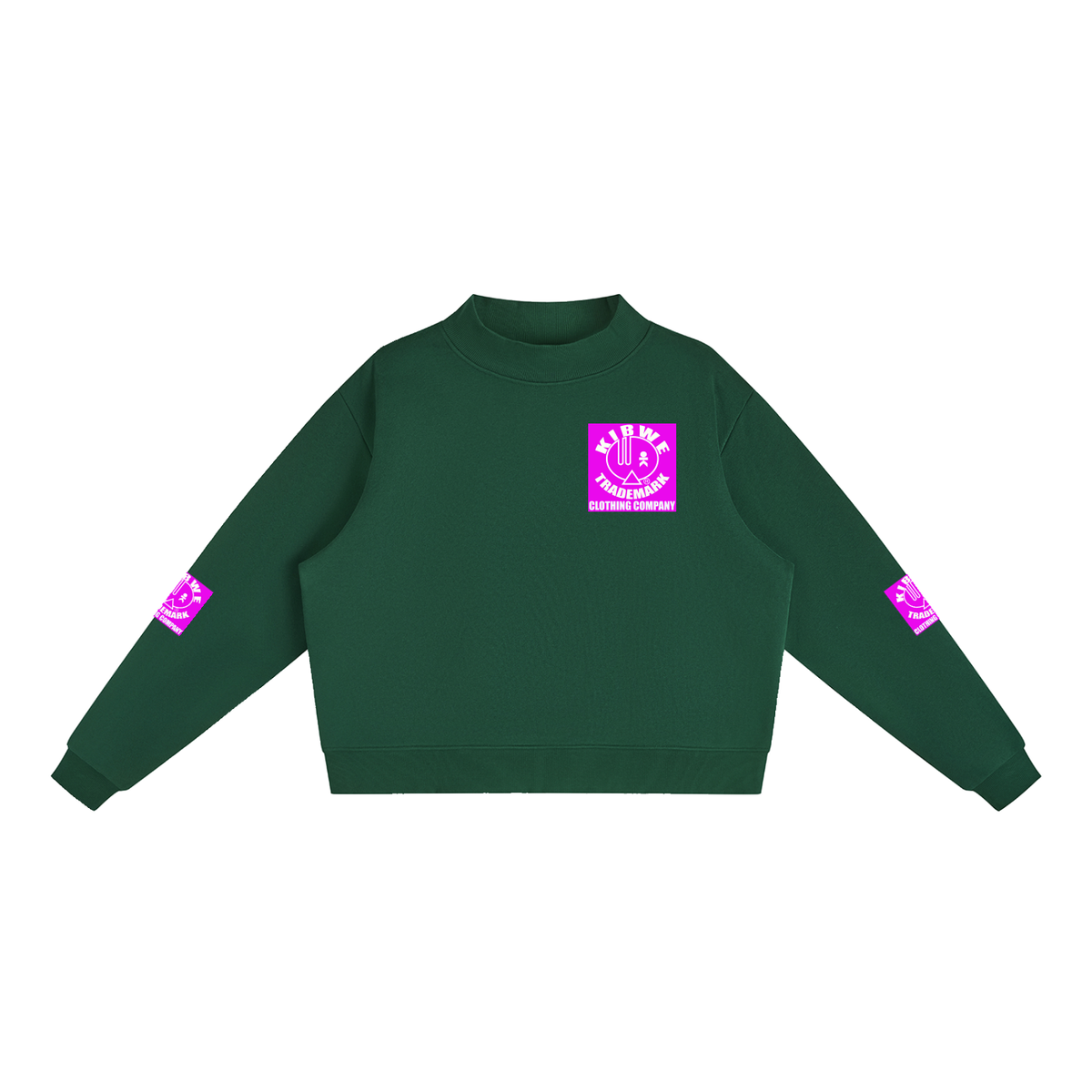 Essential Fleece Mock-Neck Crew Sweatshirt