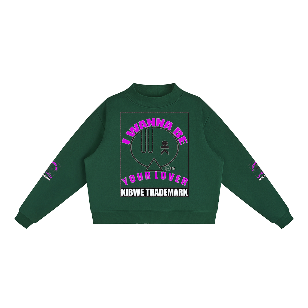Essential Fleece Mock-Neck Crew Sweatshirt