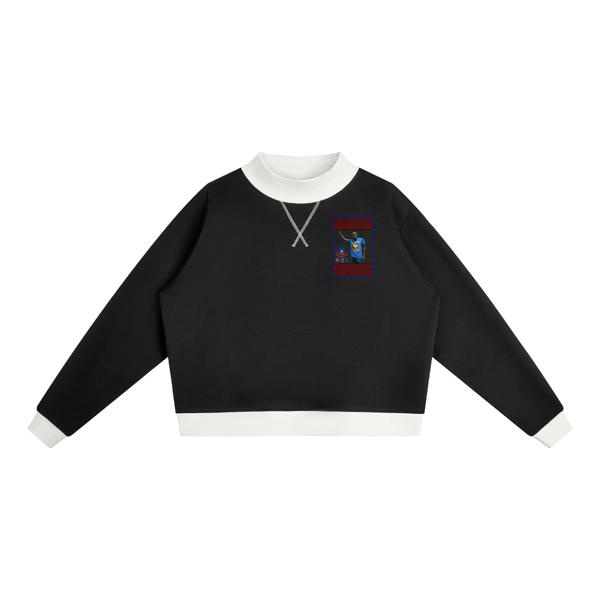 Women’s Mock Neck Crewneck Sweatshirt