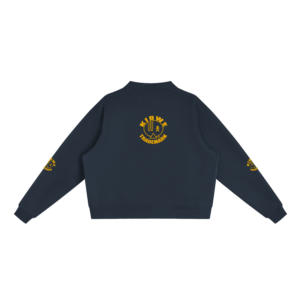 Essential Fleece Mock-Neck Crew Sweatshirt