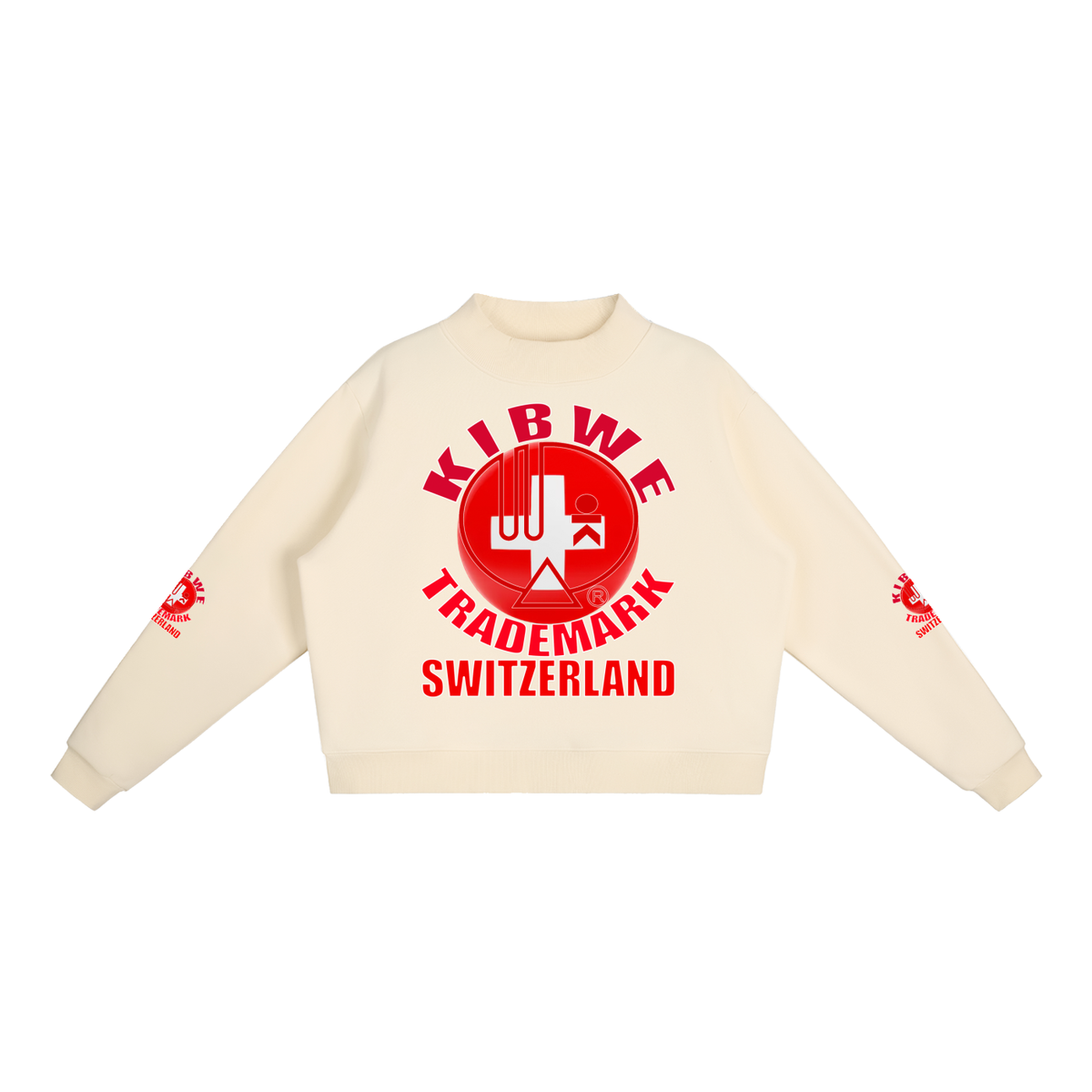 Essential Fleece Mock-Neck Crew Sweatshirt