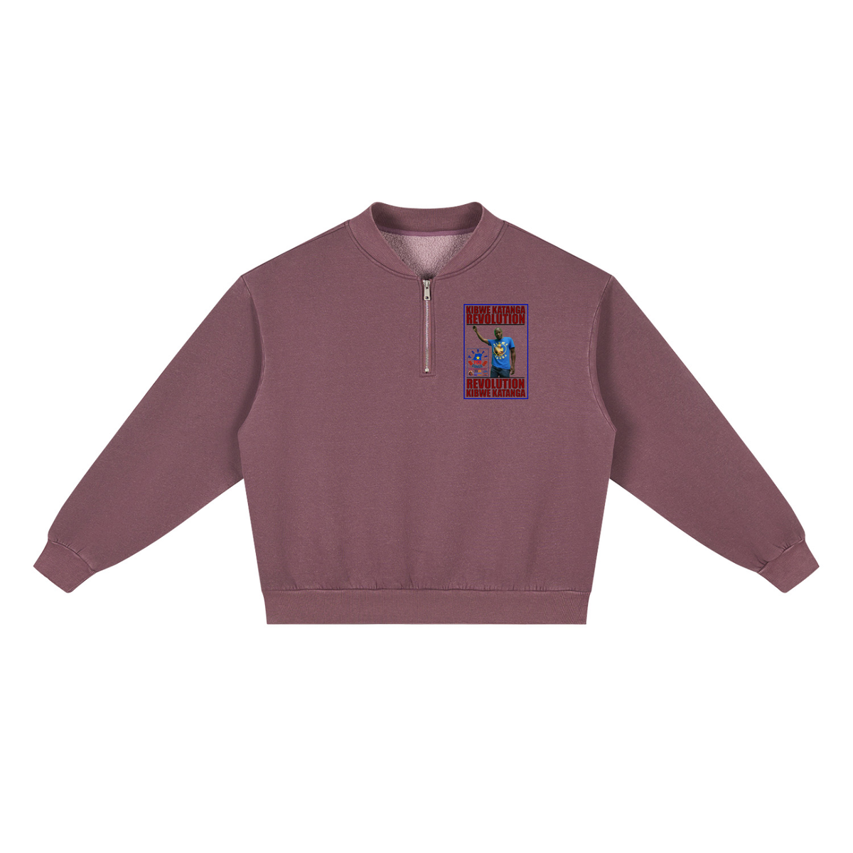 Unisex Vintage Wash Fleece Quarter Zip Sweatshirt